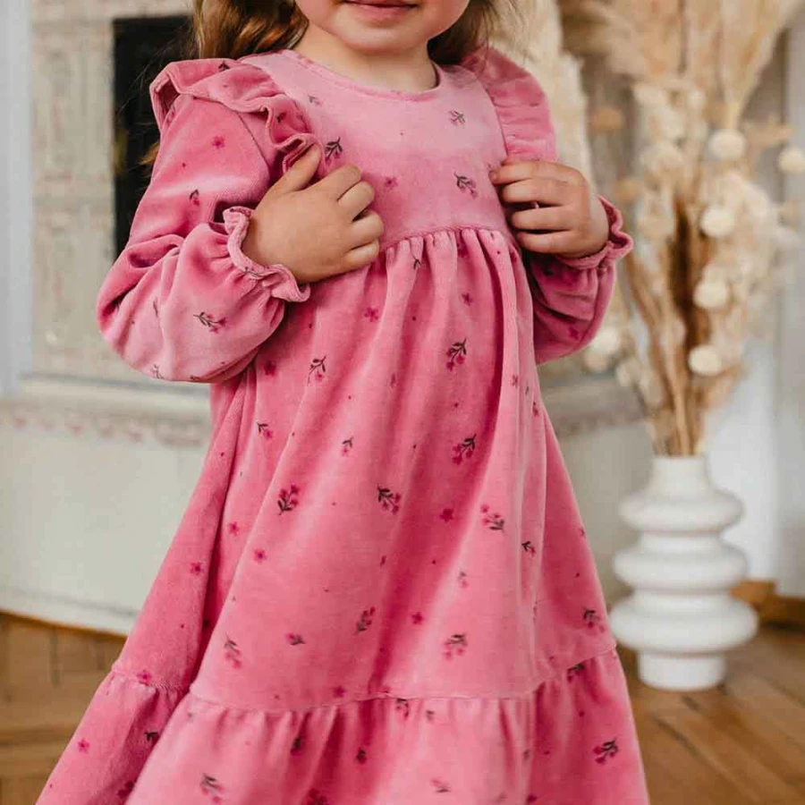 Velour dress pink