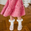 Velour dress with flowers