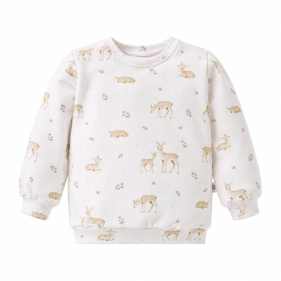 Bluza dziewczęca ecru w sarenki