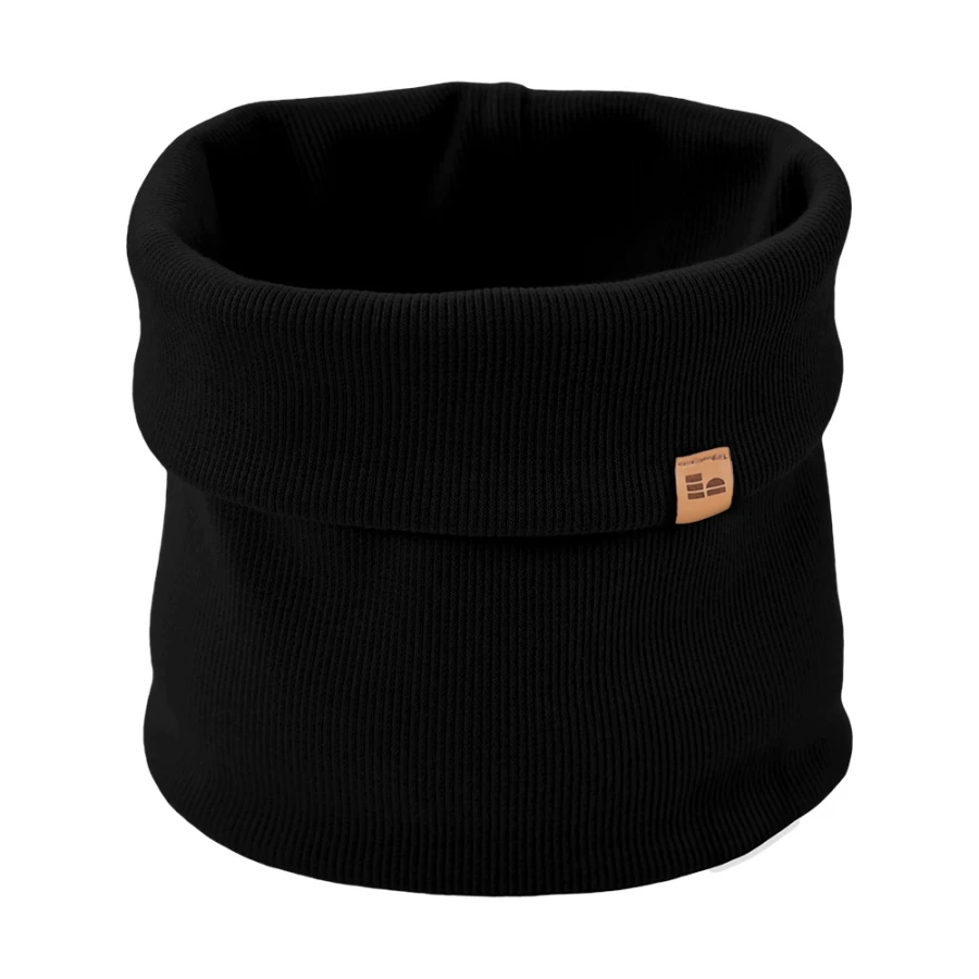 Black ribbed children's neck warmer