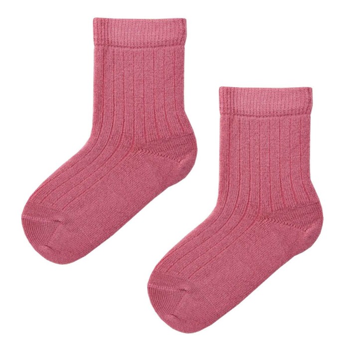 Kojenecké merino ponožky tmavě růžové