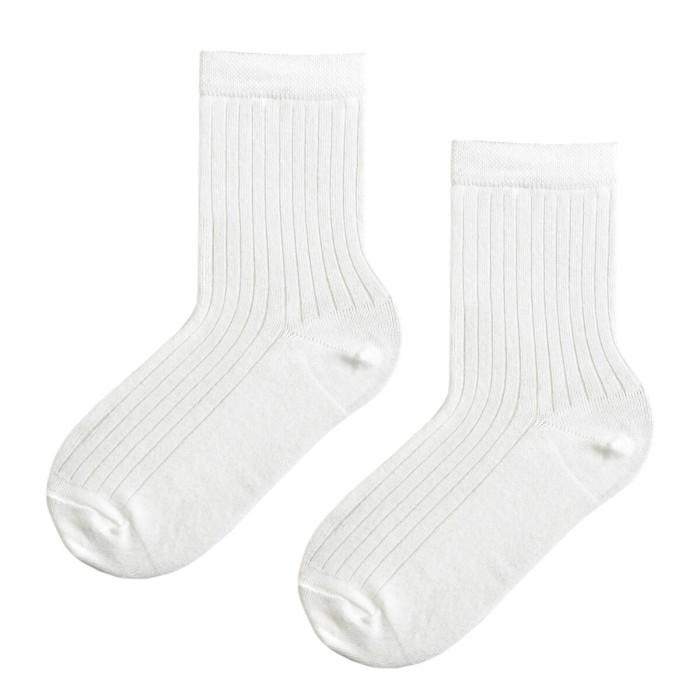 Ecru ribbed organic cotton children’s socks