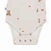 Grow-with-me ecru baby bodysuit with bears and hearts