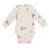Grow-with-me ecru baby bodysuit with bears and hearts