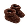 Brown Sherpa Baby Booties