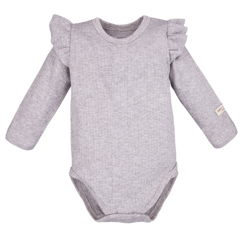 Body s volánky SIMPLY COMFY šedá s proužky