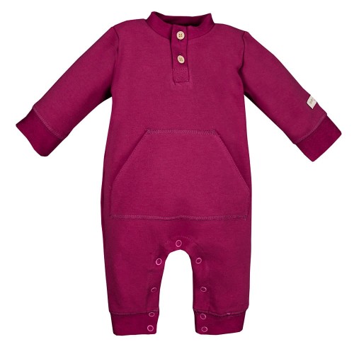 Overal teplákový klokánek SIMPLY COMFY bordová