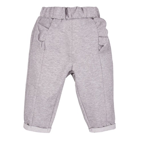 Tepláky s volánky SIMPLY COMFY šedé