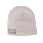 Baby beanie with badge gray