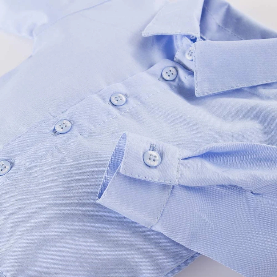 Blue baby collared shirt bodysuit