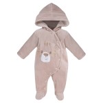 Kojenecký velurový overal BABY LOVE béžový