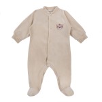 Velvet playsuit BABY LOVE beige