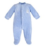 Velvet playsuit BABY LOVE blue