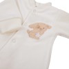 Velvet playsuit NEWBORN ecru