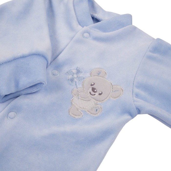 Velvet playsuit NEWBORN blue