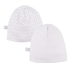 2-balení bavlněná čepice bílá