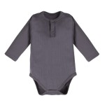 Dětské body MAGIC pruhované tmavě šedé