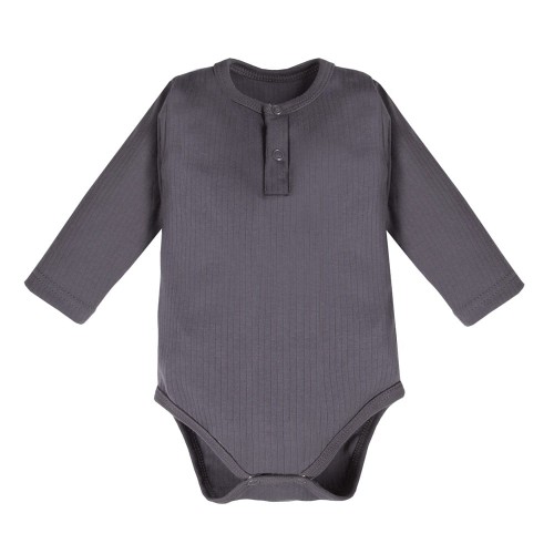Long sleeve baby bodysuits MAGIC dark gray