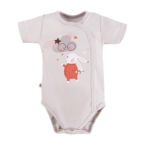 Body rozepínací s krátkým rukávem MELLOW šedé