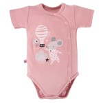 Body rozepínací s krátkým rukávem MELLOW růžové