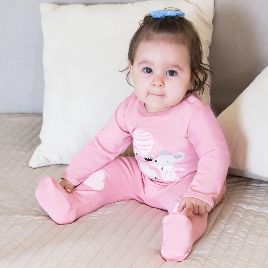Joggers with feet MELLOW pink