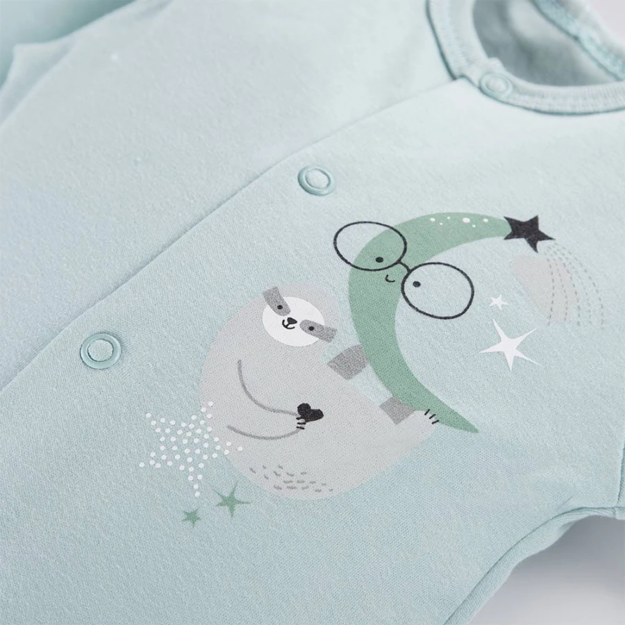 Sleepsuit mint with sloth