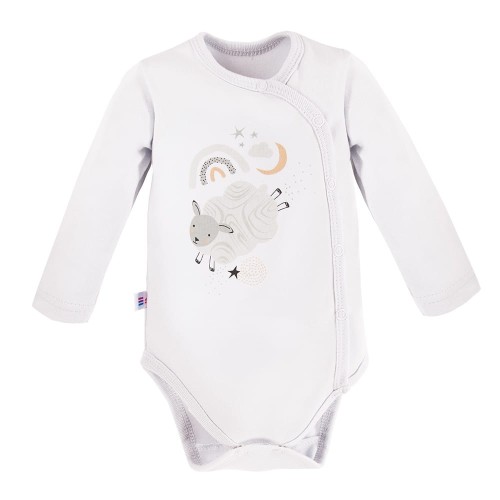 Body rozepínací s dlouhým rukávem MELLOW bílé