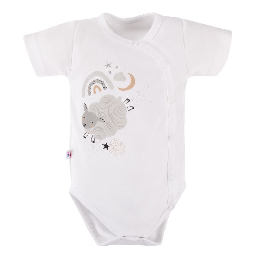 Body rozepínací s krátkým rukávem MELLOW bílé