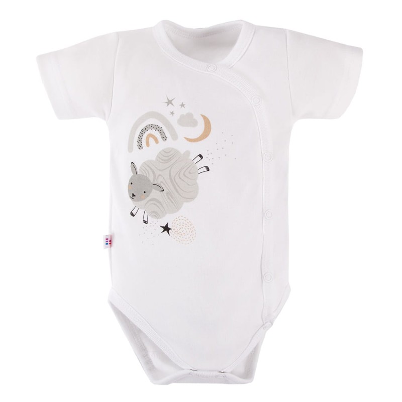 Body rozepínací s krátkým rukávem MELLOW bílé