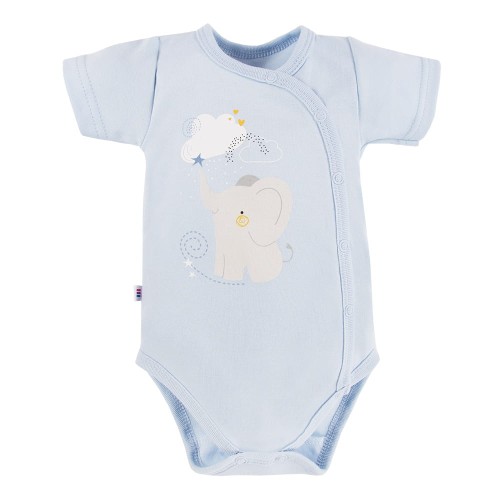 Body rozepínací s krátkým rukávem MELLOW modré