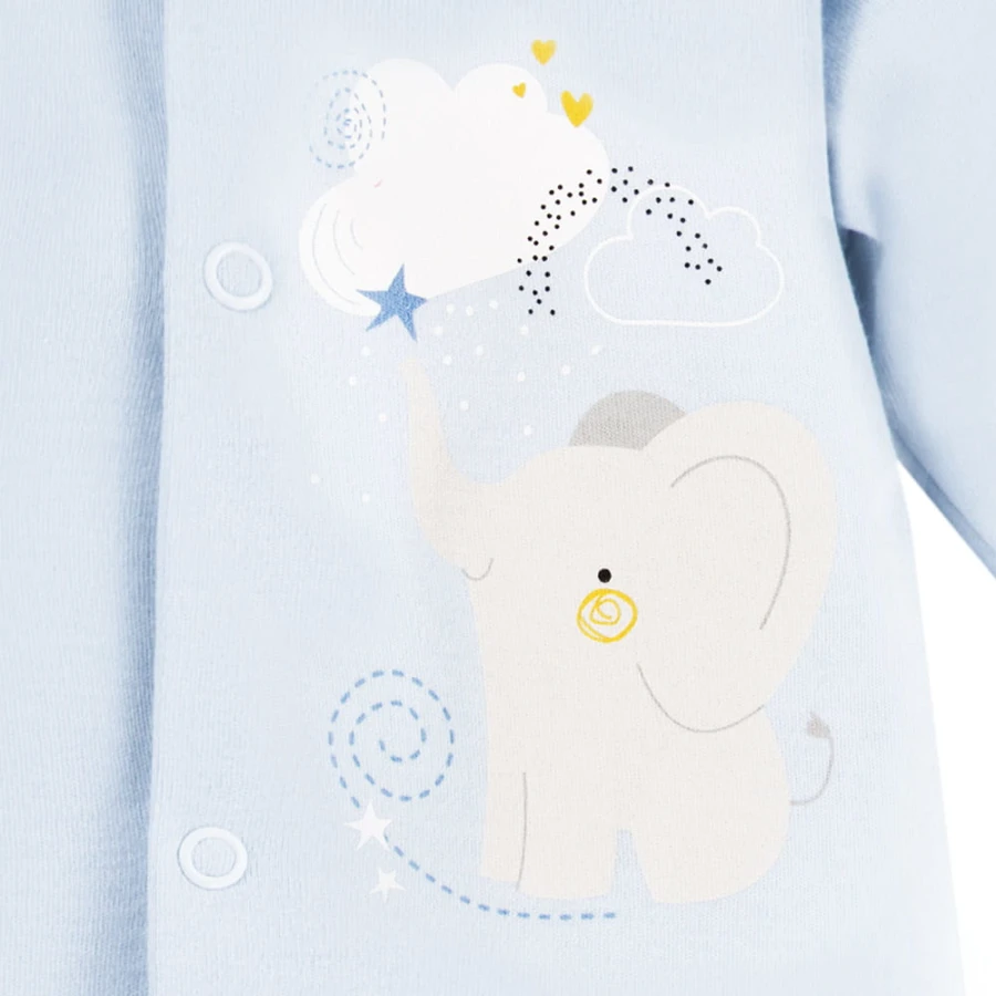 Sleepsuit blue with elephant