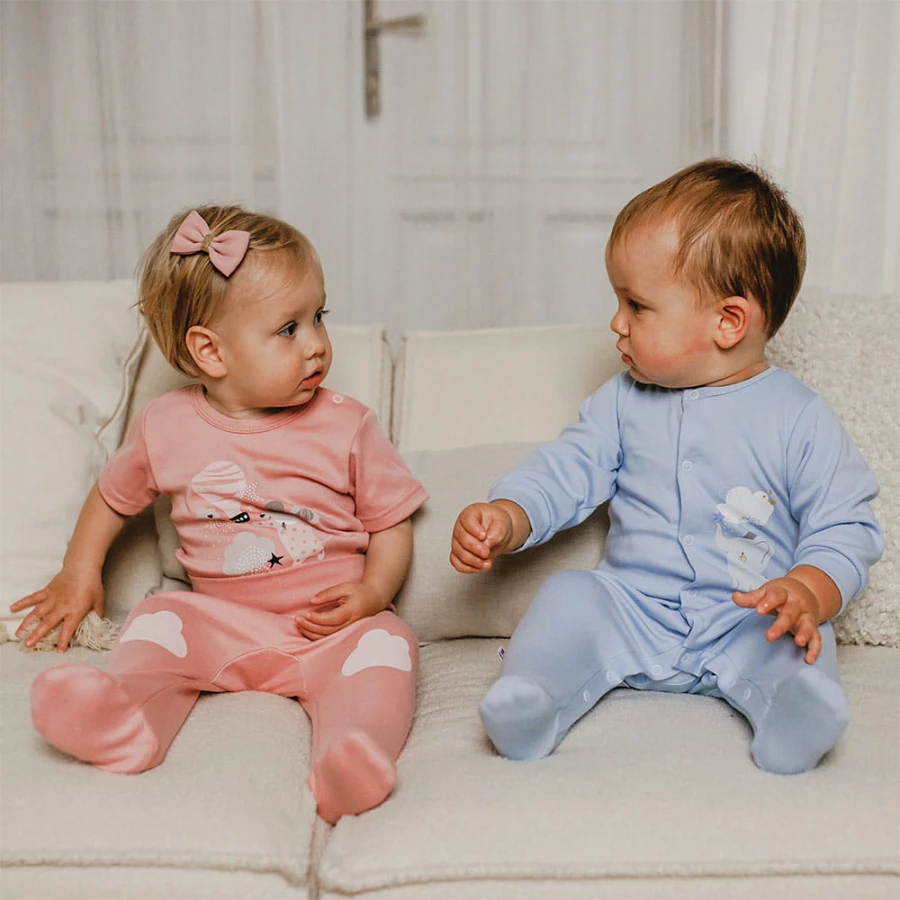 Sleepsuit blue with elephant