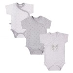 3-pack cardigan bodysuits TINY gray 