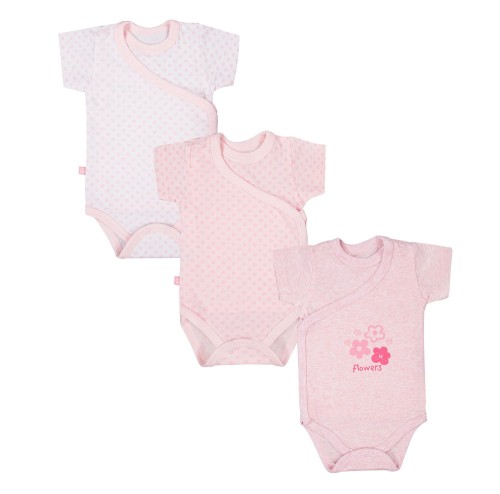3-pack cardigan bodysuits TINY pink