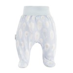 Joggers with feet bamboo blue