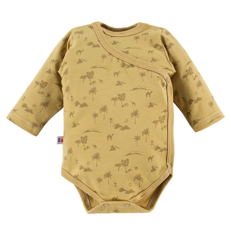 Body dziecięce z długim rękawem SAHARA żółte