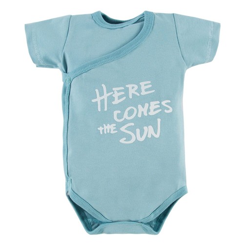 Chlapecké body rozepínací  s krátkým rukávem modré