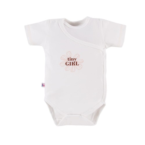 Dětské body s krátkým rukávem bílé