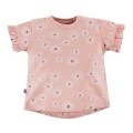 T-shirt dziecięcy różowy w stokrotki