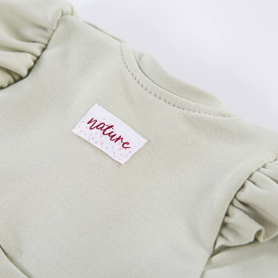 Olive girls dress with frills