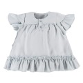 Dres with frills from viscose mint