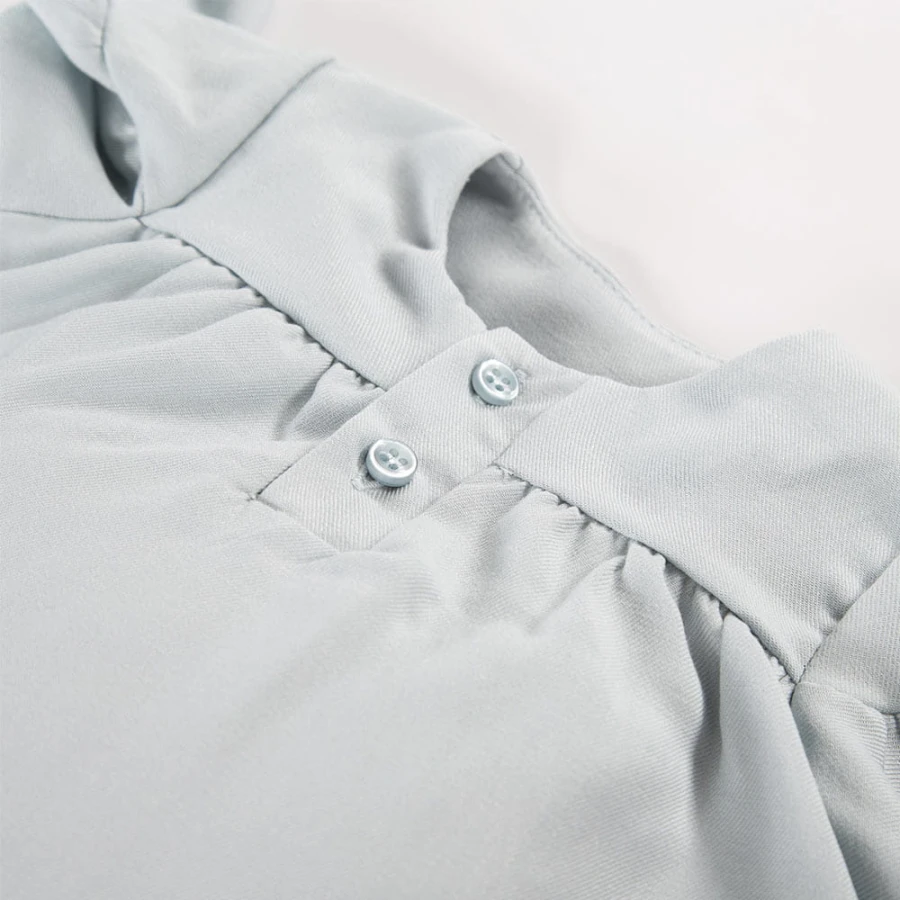 Dres with frills from viscose mint