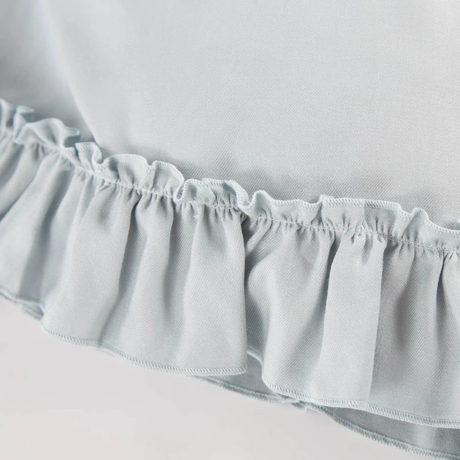 Dres with frills from viscose mint