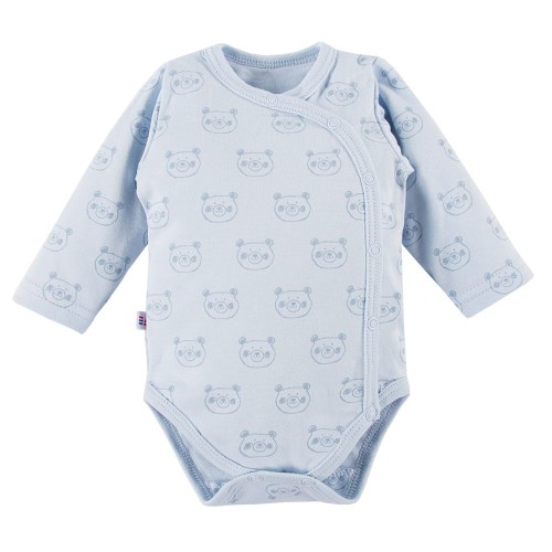 Dětské body rozepínací  v medvídcích modré