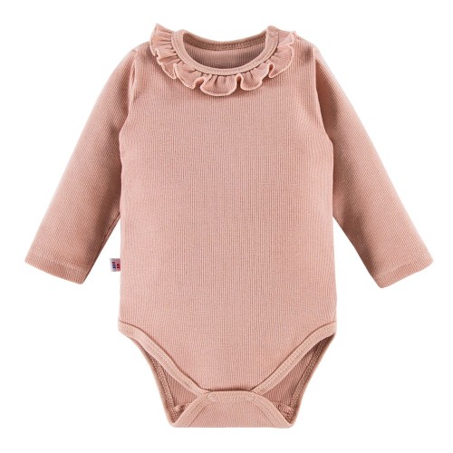 Dívčí body s volánem béžové