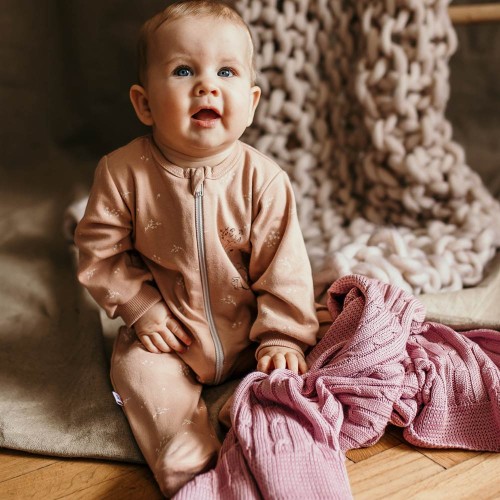 Dětský overal se zipem béžový