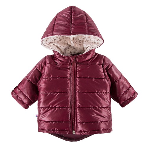 Hooded jacket maroon