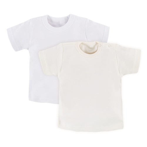 T-shirt 2-pack white/crem