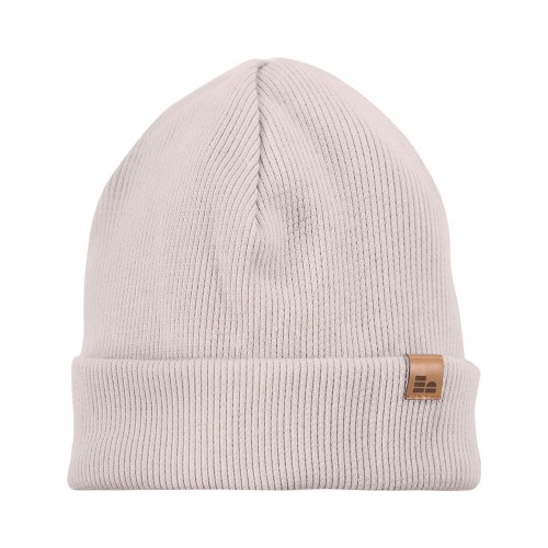 Pinstriped beanie beige
