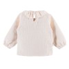 Muslin blouse ecru with frill